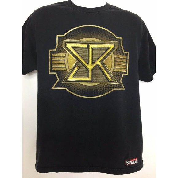 WWE Seth Rollins Double Sided Wrestling T-Shirt Large Black - Picture 1 of 4